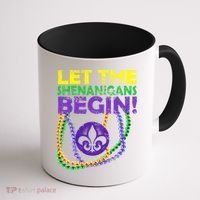 Let Shenanigans Begins Mardi Gras Coffee Mug thumb 1