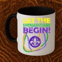 Let Shenanigans Begins Mardi Gras Coffee Mug thumb 2