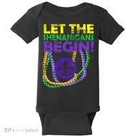 Let Shenanigans Begins Mardi Gras Baby Bodysuit thumb 0