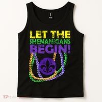 Let Shenanigans Begins Mardi Gras Tank Top thumb 2