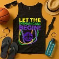 Let Shenanigans Begins Mardi Gras Tank Top thumb 4