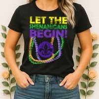 Let Shenanigans Begins Mardi Gras Women's T-Shirt thumb 2