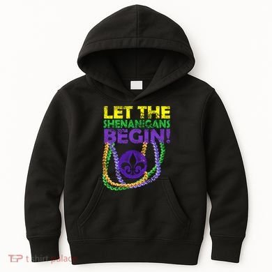 Let Shenanigans Begins Mardi Gras Kids Hoodie