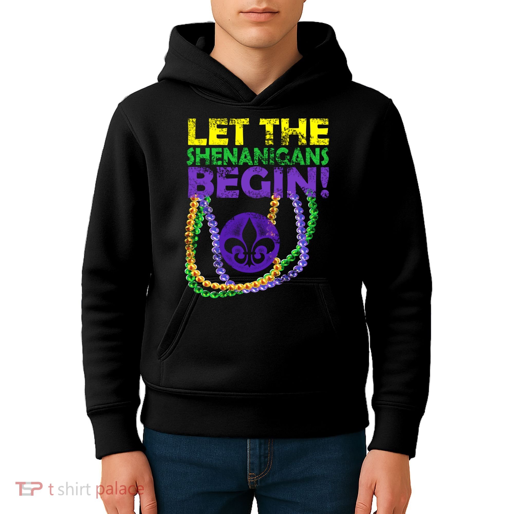 Let Shenanigans Begins Mardi Gras Kids Hoodie