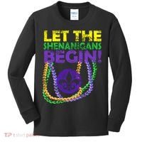 Let Shenanigans Begins Mardi Gras Kids Long Sleeve Shirt thumb 0