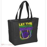 Let Shenanigans Begins Mardi Gras Tote Bag thumb 2