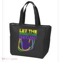 Let Shenanigans Begins Mardi Gras Tote Bag thumb 3