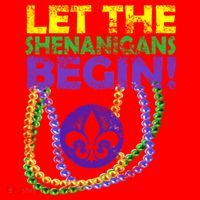 Let Shenanigans Begins Mardi Gras Santa Hat thumb 1
