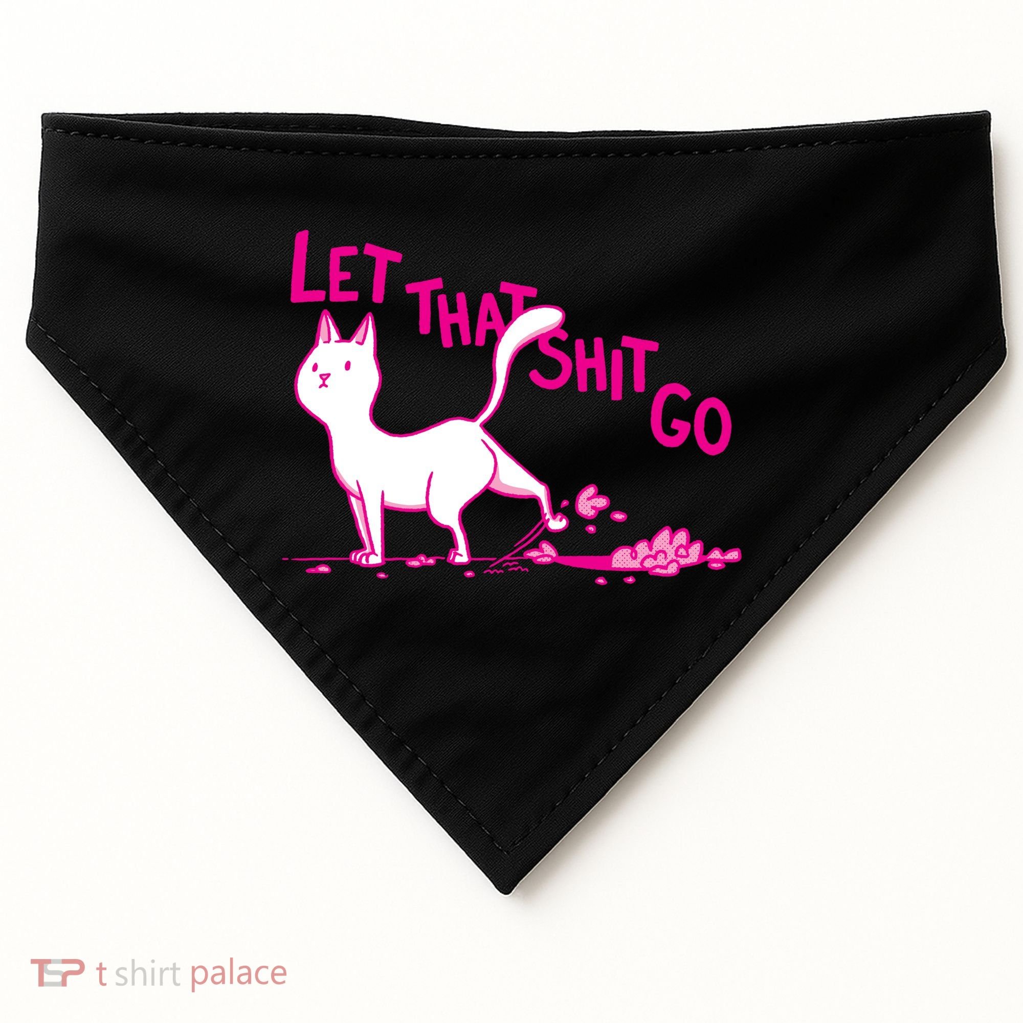 Let That Shit Go Funny Cat USA-Made Doggie Bandana