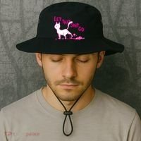 Let That Shit Go Funny Cat Bucket Hat thumb 2