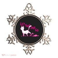 Let That Shit Go Funny Cat Ornament thumb 0