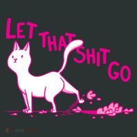 Let That Shit Go Funny Cat Kids Long Sleeve Shirt thumb 2