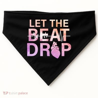 Let The Beat Drop USA-Made Doggie Bandana