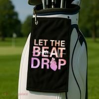 Let The Beat Drop Golf Towel thumb 2