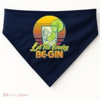 Let The Evening Be-GIN USA-Made Doggie Bandana thumb 0