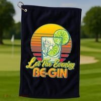 Let The Evening Be-GIN Golf Towel thumb 1