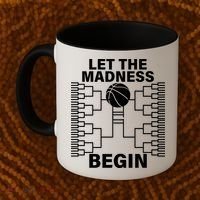 Let The Madness Begin College Basketball Coffee Mug thumb 2