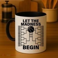 Let The Madness Begin College Basketball Coffee Mug thumb 4