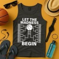 Let The Madness Begin College Basketball Tank Top thumb 4