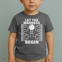 Let The Madness Begin College Basketball Toddler T-Shirt thumb 2