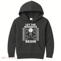Let The Madness Begin College Basketball Kids Hoodie thumb 0