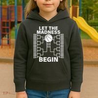 Let The Madness Begin College Basketball Kids Hoodie thumb 3