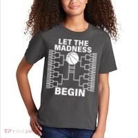 Let The Madness Begin College Basketball Kids T-Shirt thumb 2