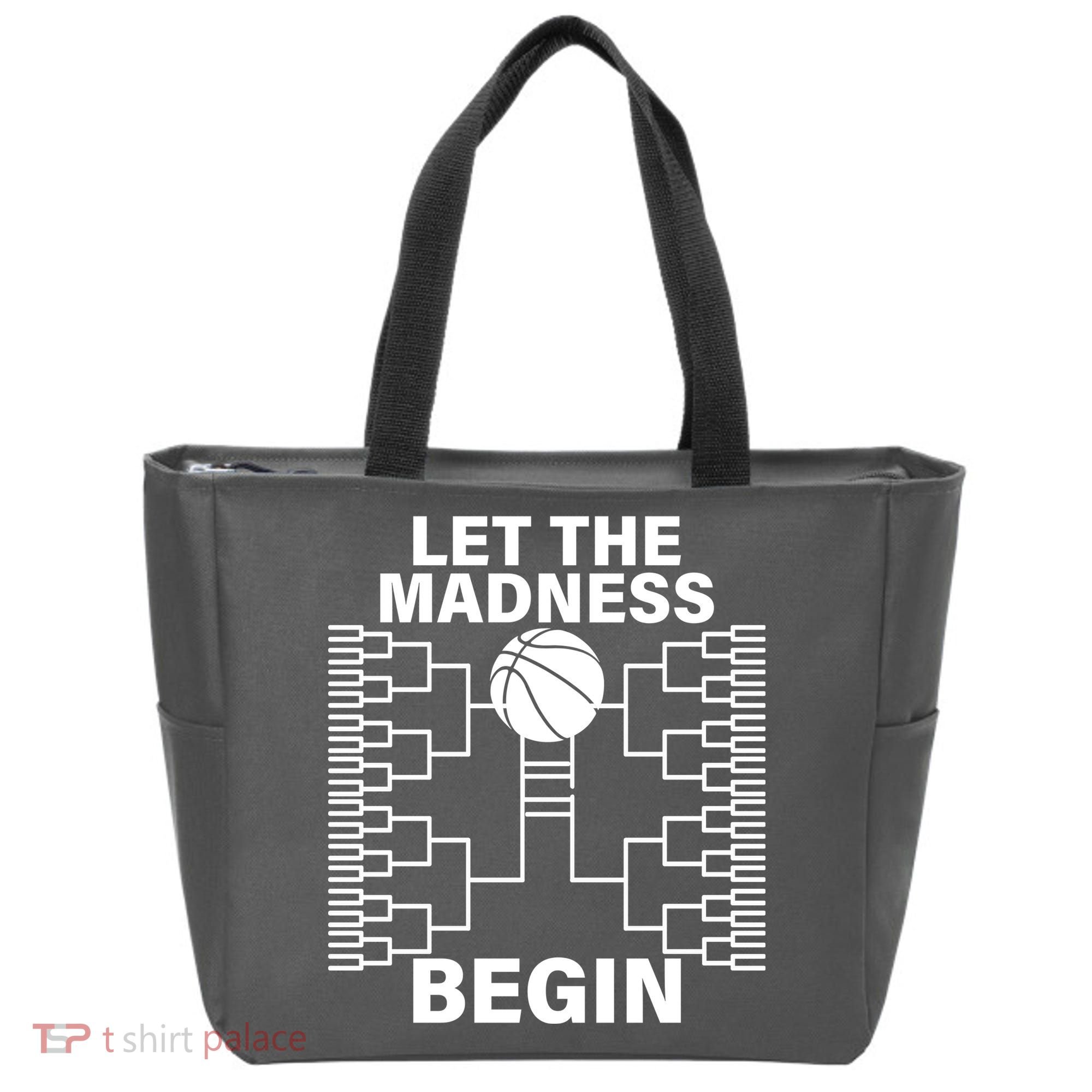 Let The Madness Begin College Basketball Tote Bag