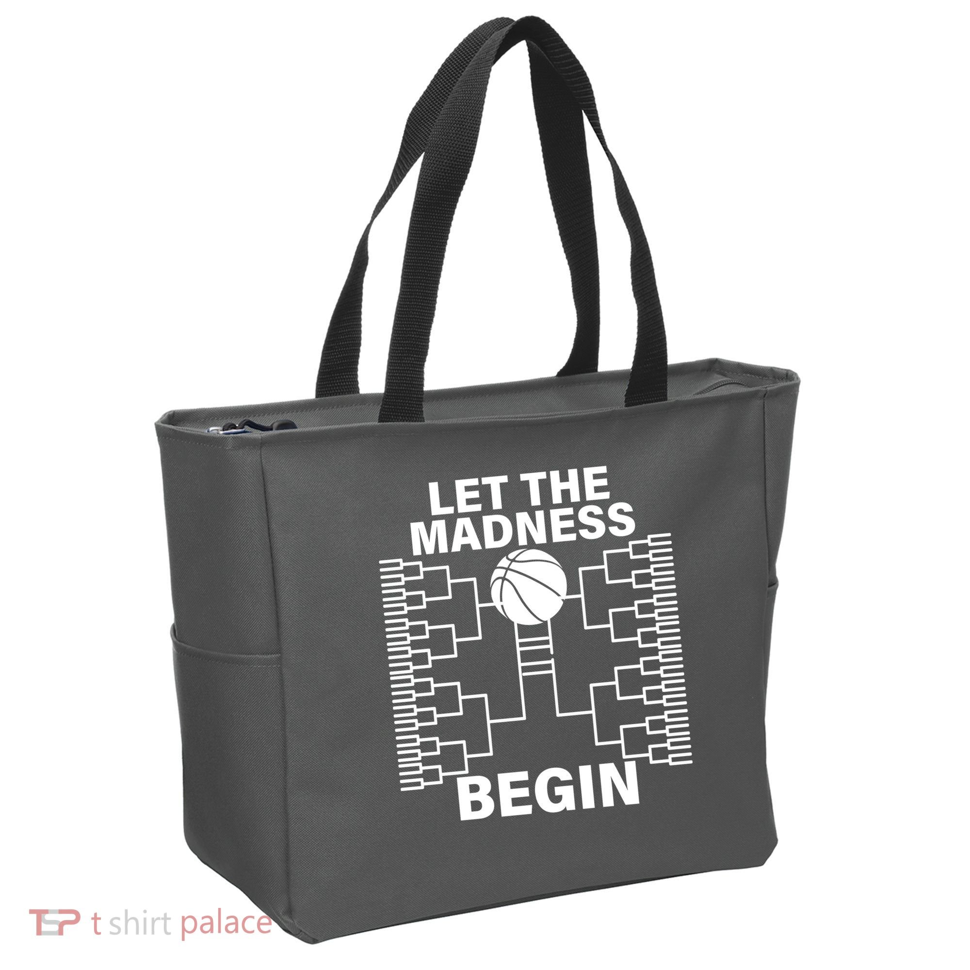 Let The Madness Begin College Basketball Tote Bag