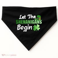 Let The Shenanigans Begin Funny St Patty USA-Made Doggie Bandana thumb 0
