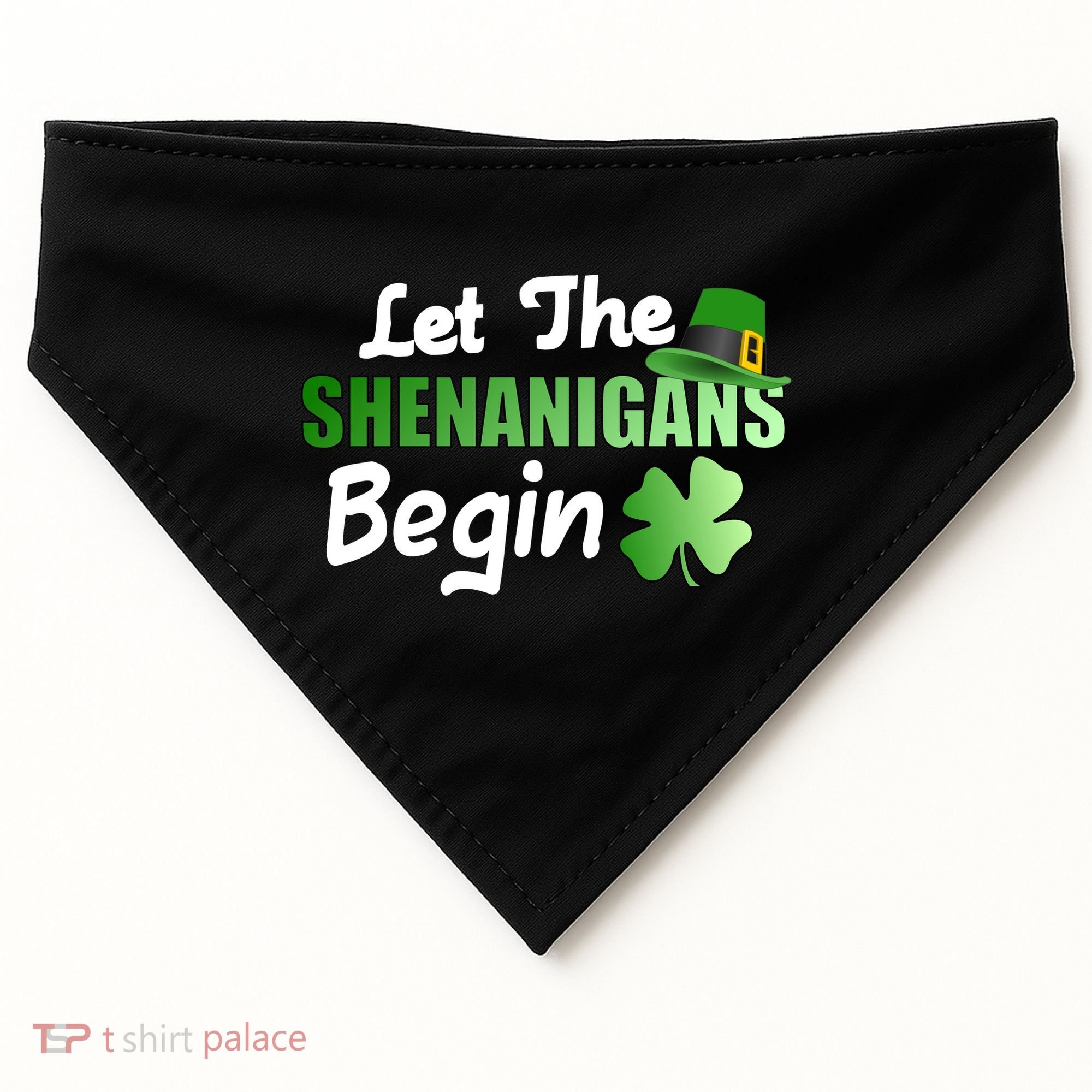 Let The Shenanigans Begin Funny St Patty USA-Made Doggie Bandana