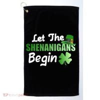 Let The Shenanigans Begin Funny St Patty Golf Towel thumb 0