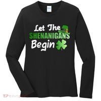 Let The Shenanigans Begin Funny St Patty Women's Long Sleeve Shirt thumb 0