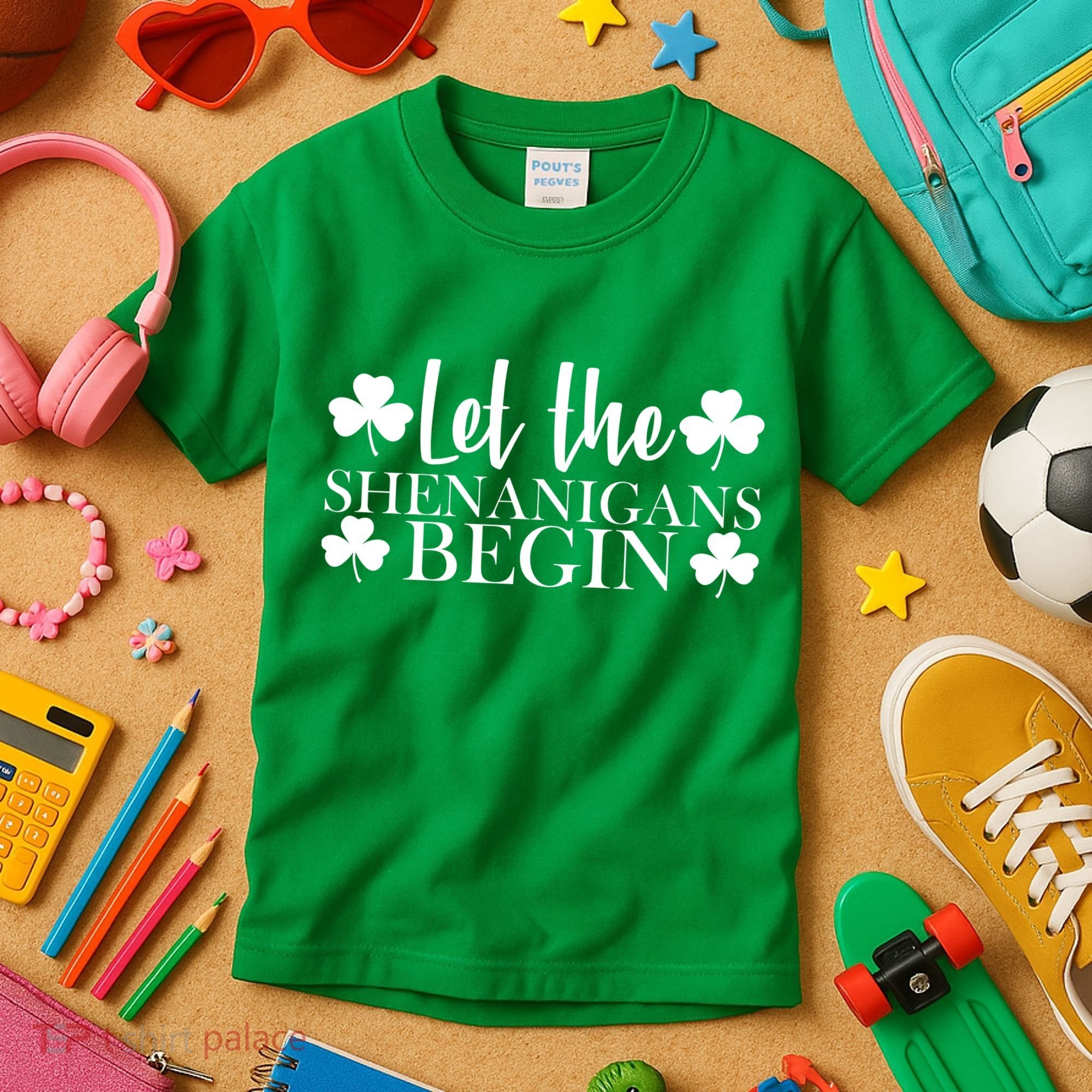 Let The Shenanigans BeginSt Pattys Day Party Kids T-Shirt