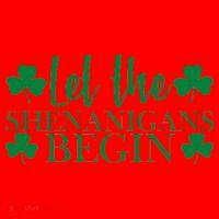 Let The Shenanigans BeginSt Pattys Day Party Santa Hat thumb 1