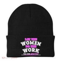 Let The Women Do the Work True Crime Obsessed Beanie thumb 0