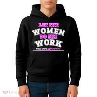 Let The Women Do the Work True Crime Obsessed Kids Hoodie thumb 4