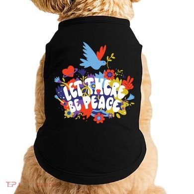 Let There Be Peace Floral Doggie Tank