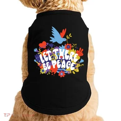 Let There Be Peace Floral Doggie Tank