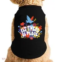 Let There Be Peace Floral Doggie Tank thumb 0