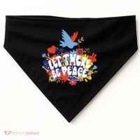 Let There Be Peace Floral USA-Made Doggie Bandana thumb 0
