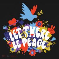 Let There Be Peace Floral USA-Made Doggie Bandana thumb 2