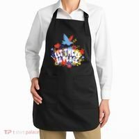 Let There Be Peace Floral Apron thumb 2