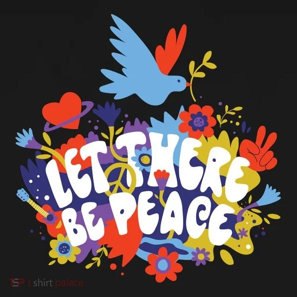 Let There Be Peace Floral Bucket Hat