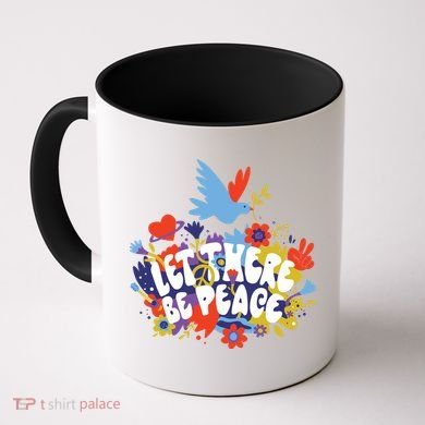 Let There Be Peace Floral Coffee Mug