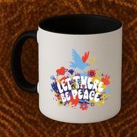 Let There Be Peace Floral Coffee Mug thumb 2