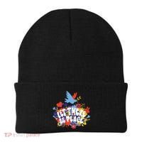 Let There Be Peace Floral Beanie thumb 0