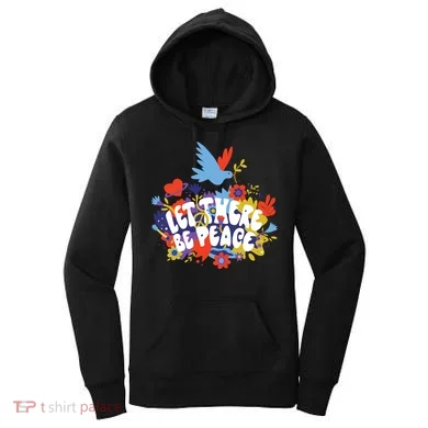 Let There Be Peace Floral Women's Hoodie