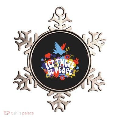 Let There Be Peace Floral Ornament