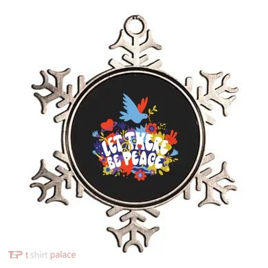Let There Be Peace Floral Ornament
